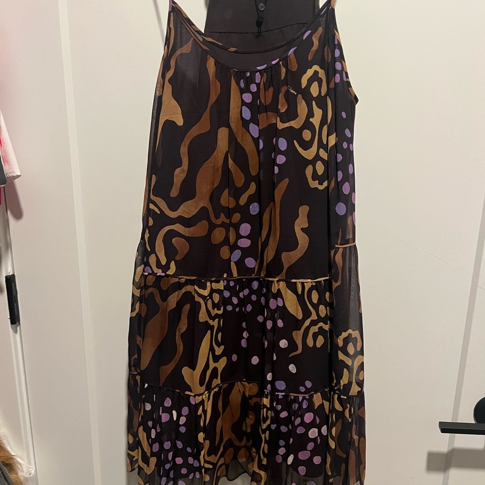 Diane von Furstenberg Silk Tiered Slip Dress - Picture 2 of 3